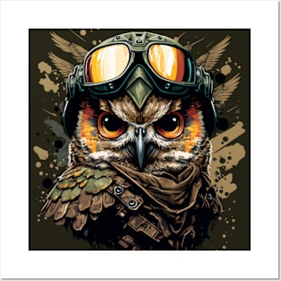 military owl Posters and Art